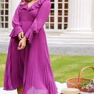 Midi Plum Dress
